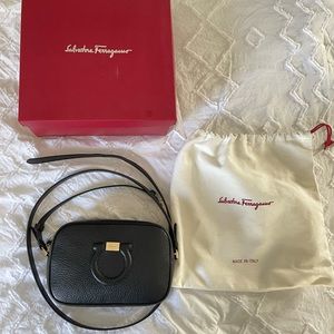 Salvatore Ferragamo Gancini City Leather Camera Bag